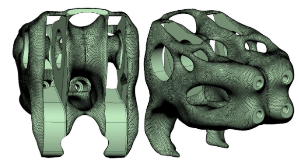 Virtuelles CAD-Modell der CT-Halterung